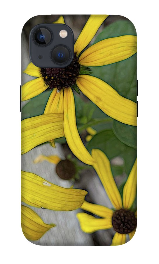 Yellow Cone Flower Close Up - Phone Case