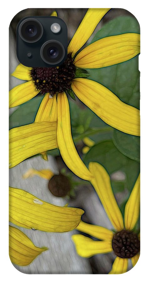 Yellow Cone Flower Close Up - Phone Case