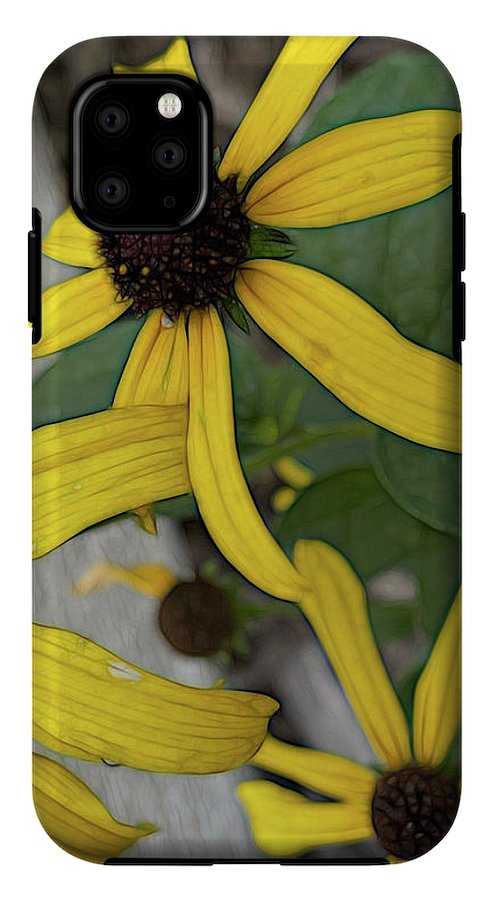 Yellow Cone Flower Close Up - Phone Case