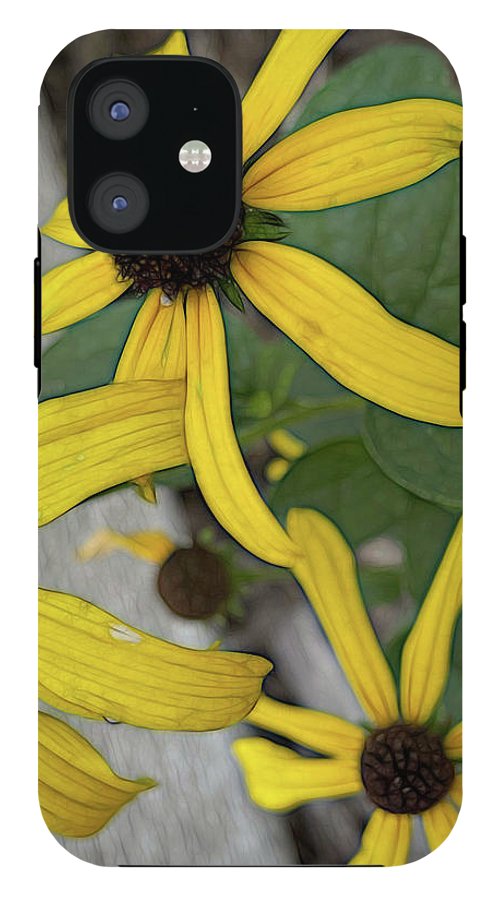 Yellow Cone Flower Close Up - Phone Case