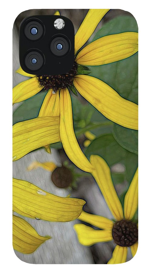 Yellow Cone Flower Close Up - Phone Case