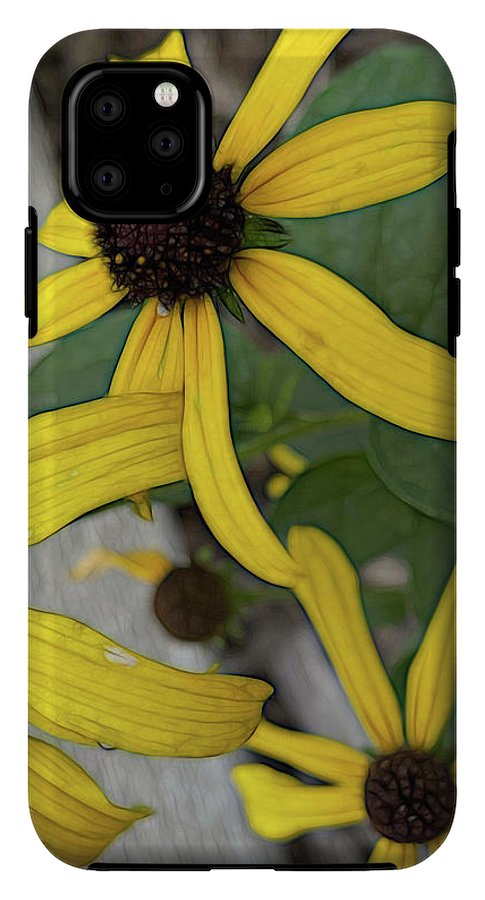Yellow Cone Flower Close Up - Phone Case