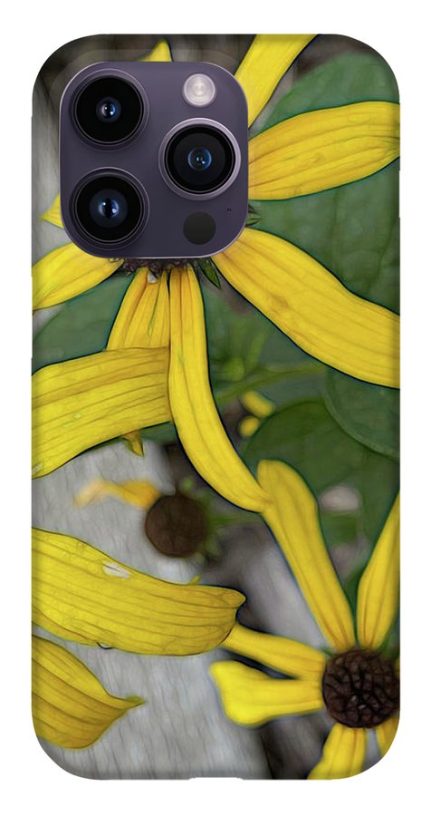 Yellow Cone Flower Close Up - Phone Case
