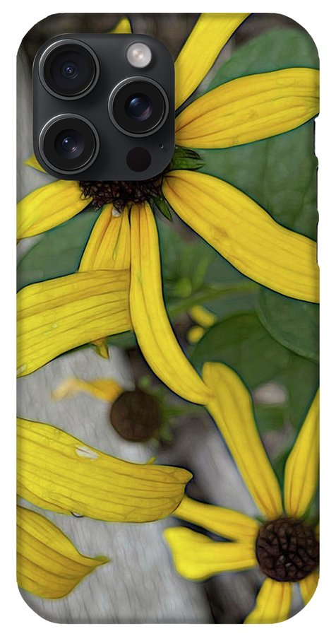 Yellow Cone Flower Close Up - Phone Case