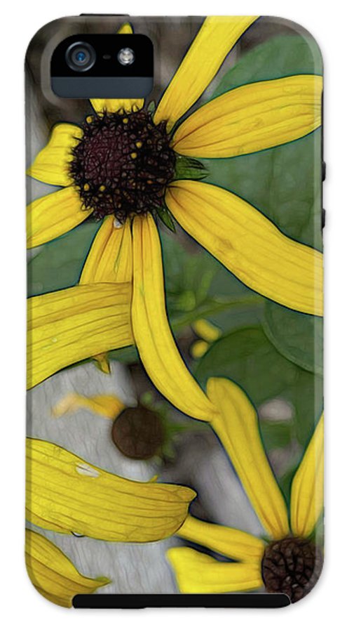 Yellow Cone Flower Close Up - Phone Case