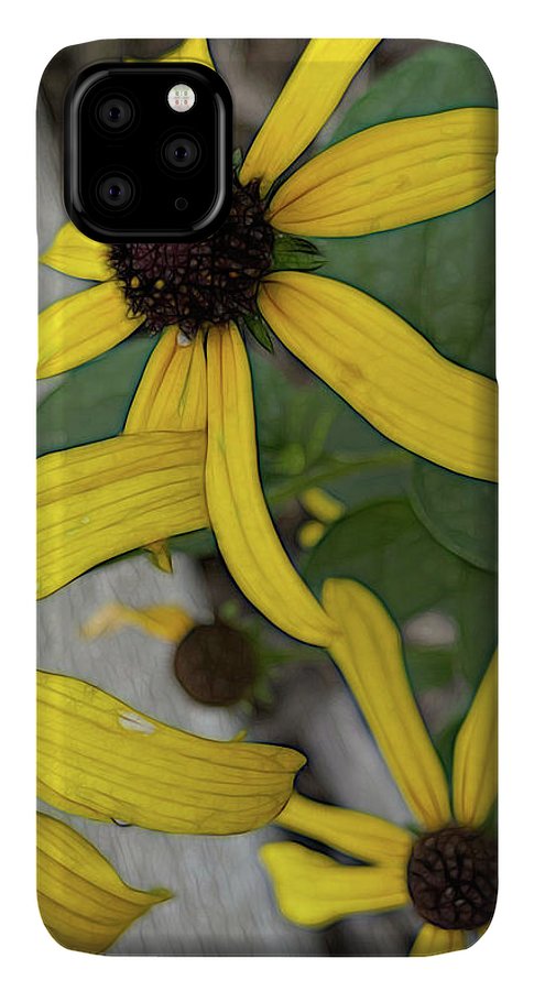 Yellow Cone Flower Close Up - Phone Case