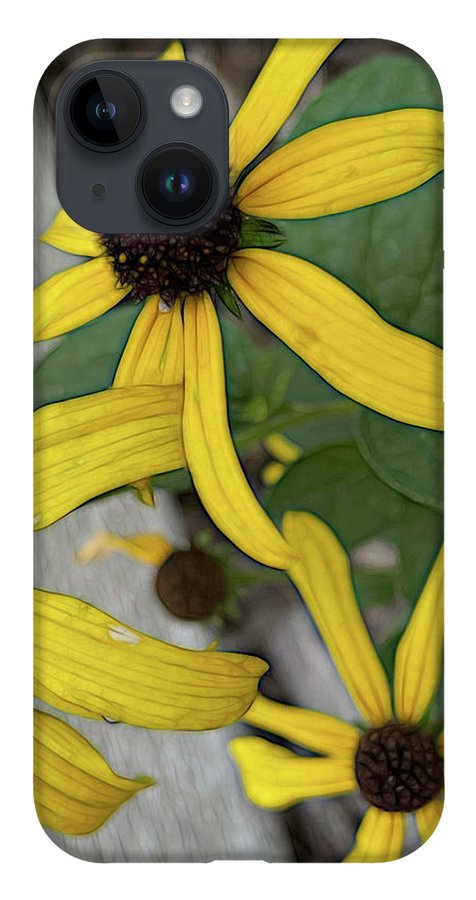 Yellow Cone Flower Close Up - Phone Case