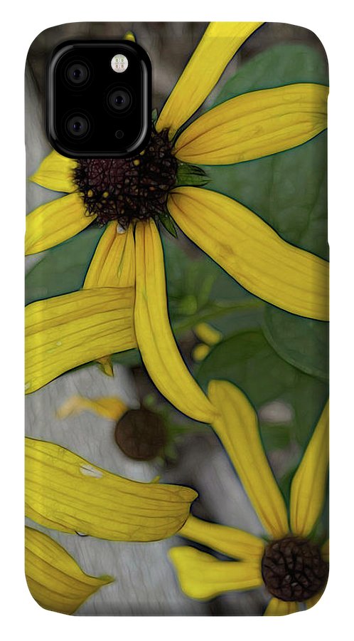 Yellow Cone Flower Close Up - Phone Case