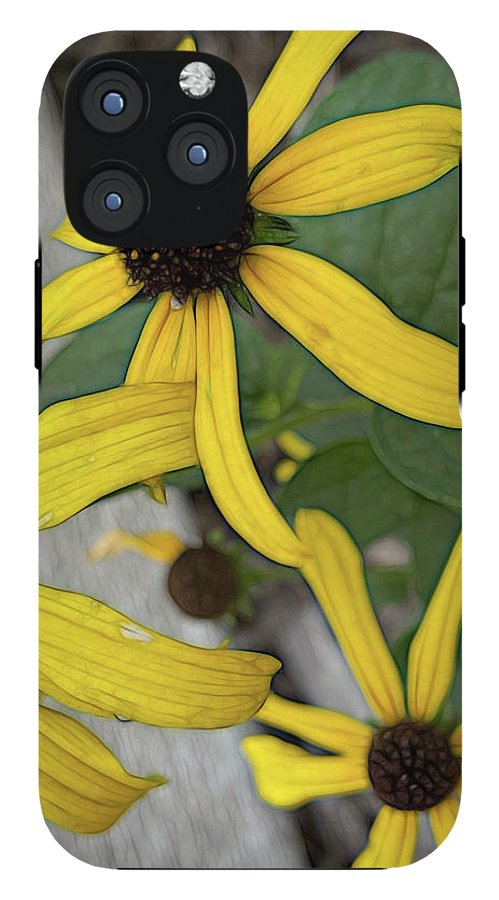 Yellow Cone Flower Close Up - Phone Case