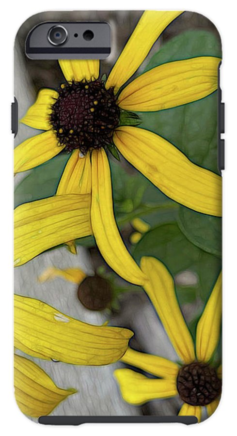 Yellow Cone Flower Close Up - Phone Case