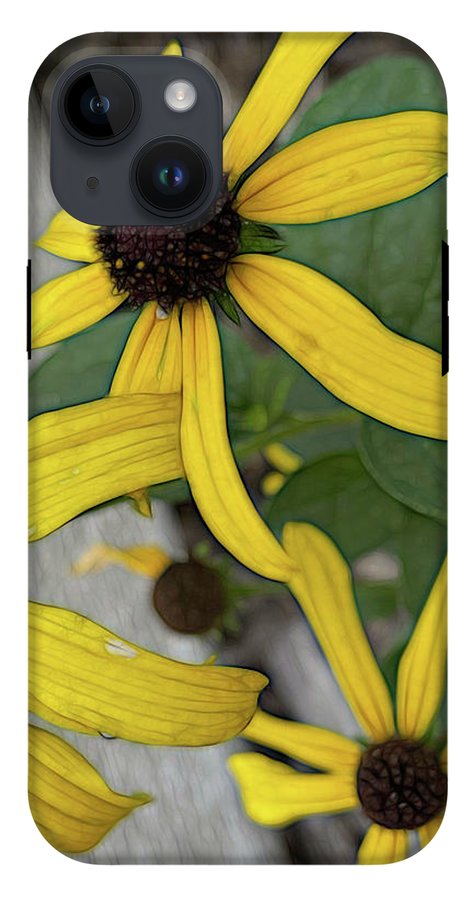Yellow Cone Flower Close Up - Phone Case