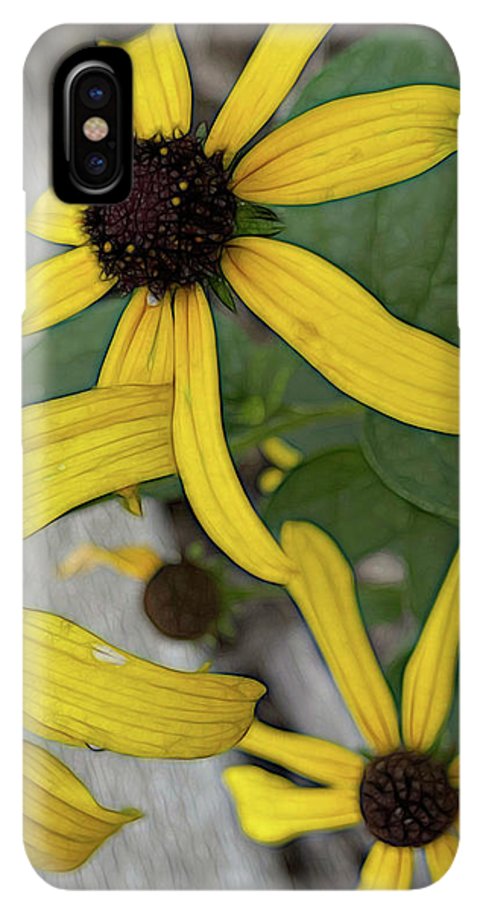 Yellow Cone Flower Close Up - Phone Case