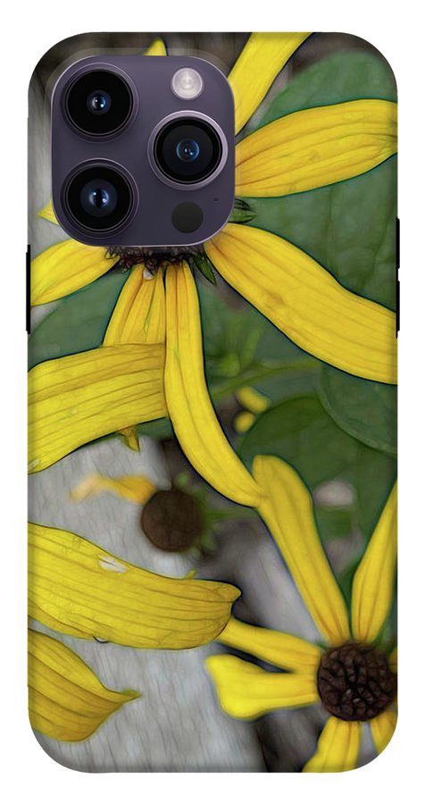 Yellow Cone Flower Close Up - Phone Case