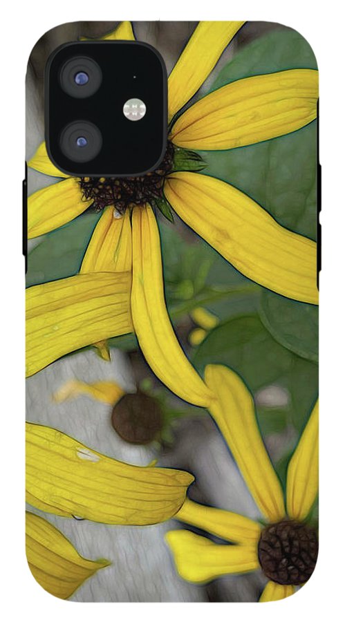 Yellow Cone Flower Close Up - Phone Case