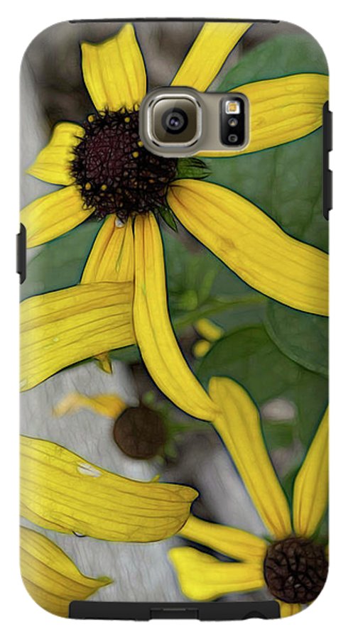 Yellow Cone Flower Close Up - Phone Case