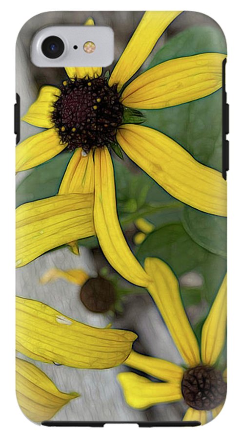 Yellow Cone Flower Close Up - Phone Case