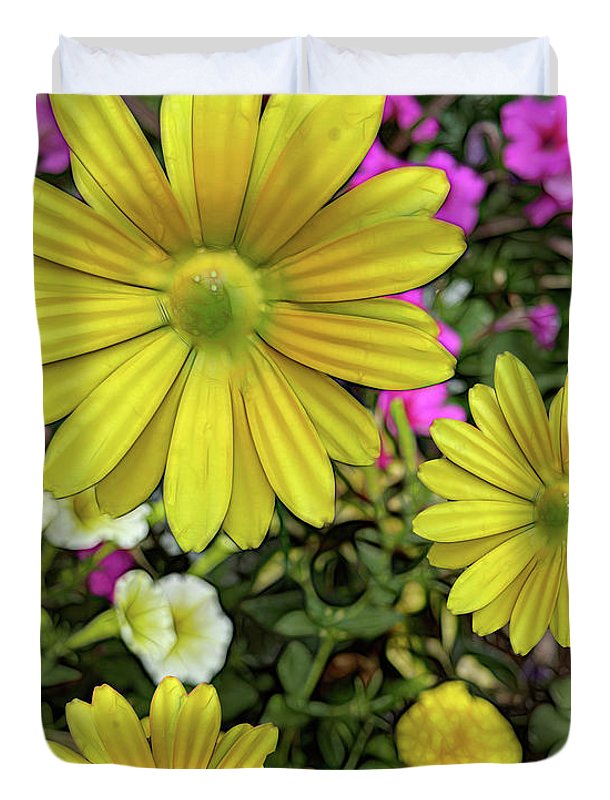 Yellow Daisy Garden - Duvet Cover