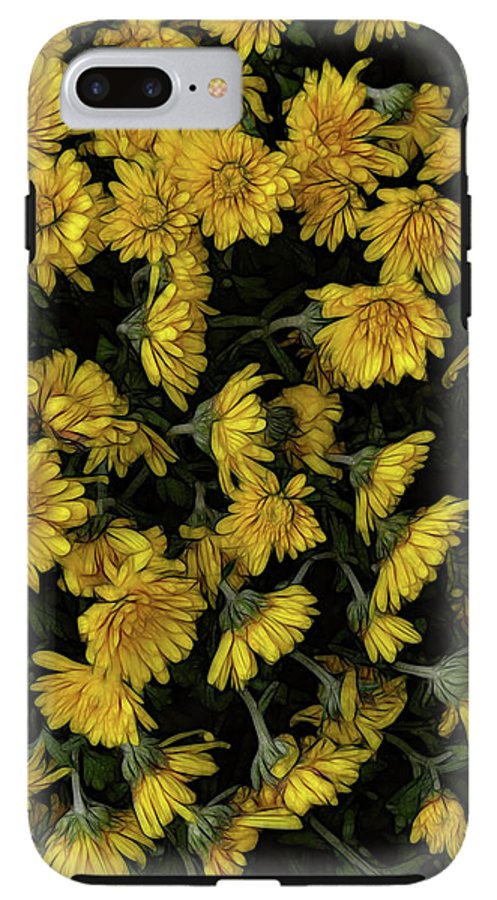 Yellow Mums Walk - Phone Case