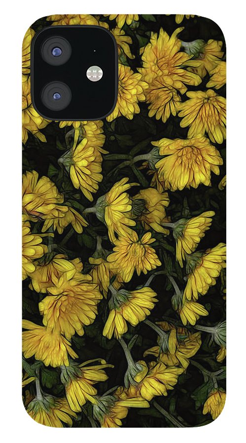 Yellow Mums Walk - Phone Case