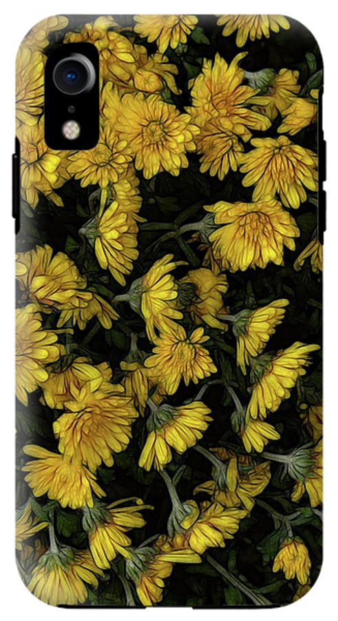 Yellow Mums Walk - Phone Case