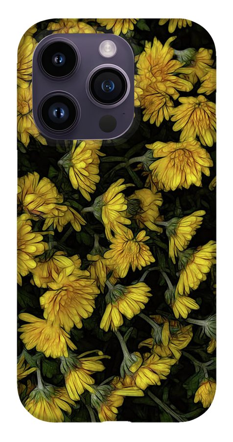 Yellow Mums Walk - Phone Case