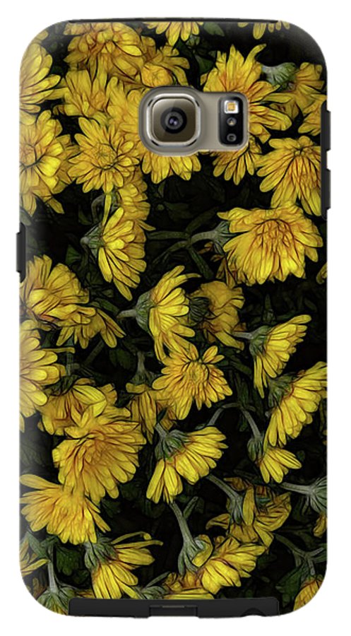 Yellow Mums Walk - Phone Case