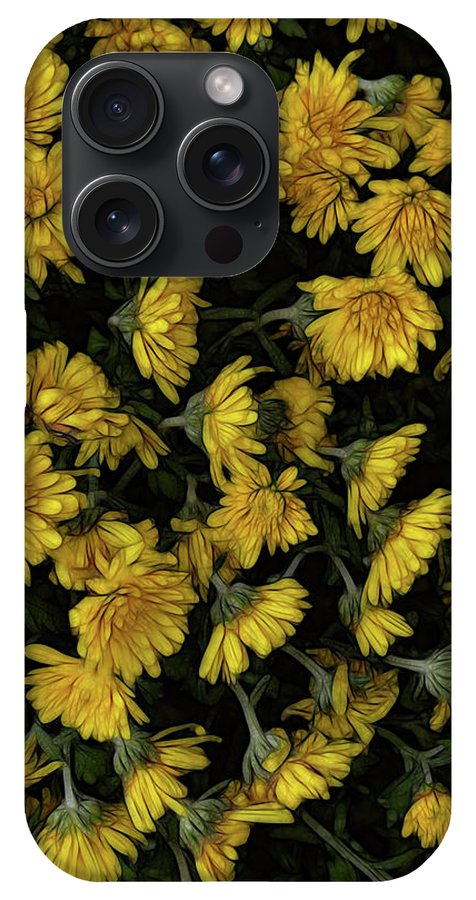 Yellow Mums Walk - Phone Case