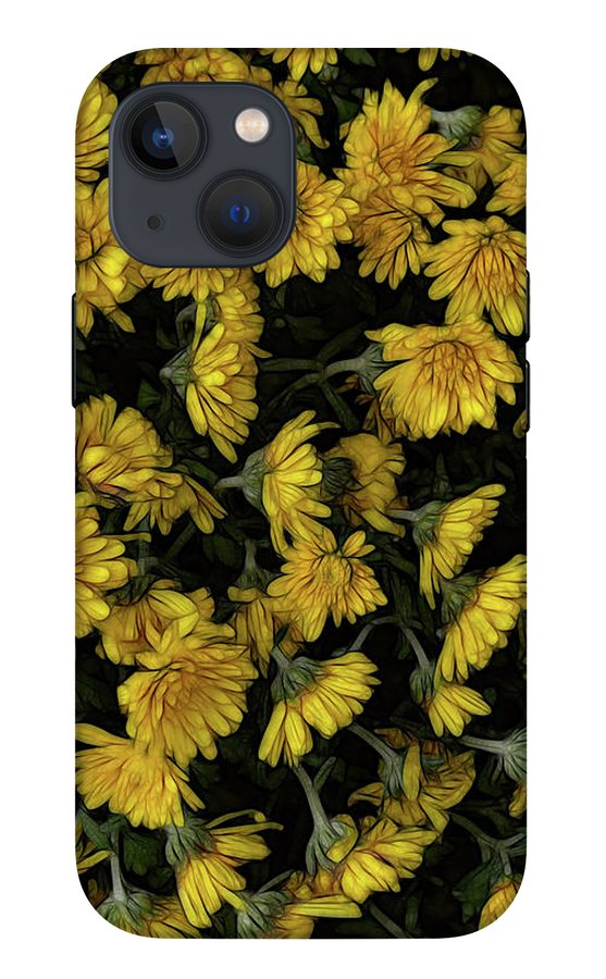 Yellow Mums Walk - Phone Case