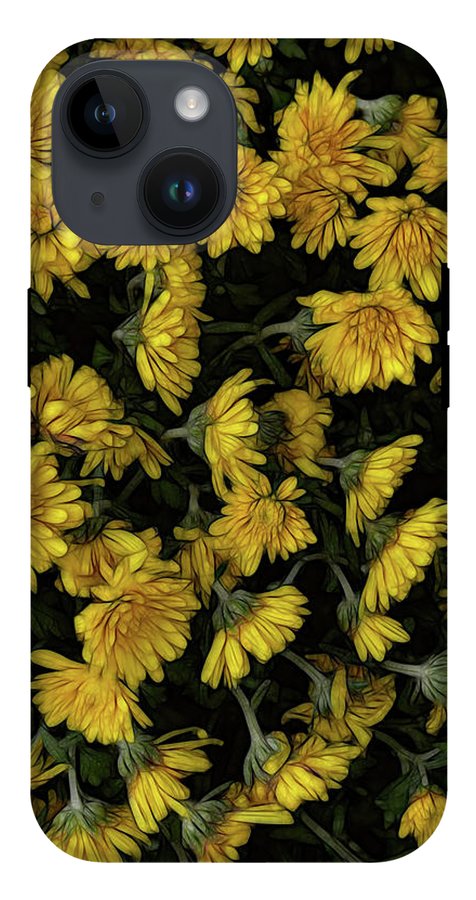 Yellow Mums Walk - Phone Case