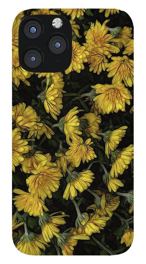 Yellow Mums Walk - Phone Case