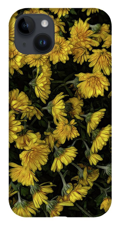 Yellow Mums Walk - Phone Case