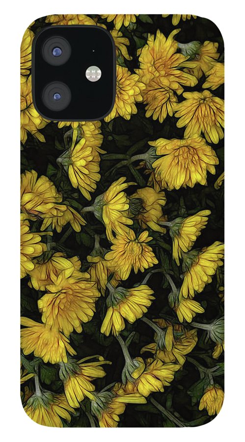 Yellow Mums Walk - Phone Case