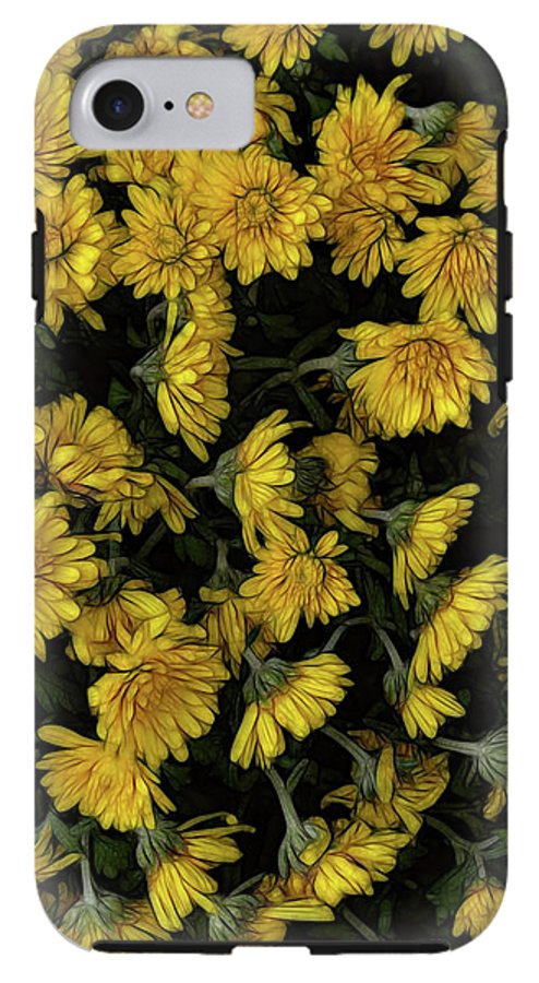 Yellow Mums Walk - Phone Case