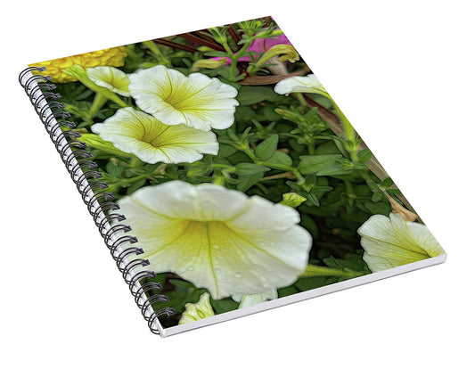 Yellow Petunias - Spiral Notebook