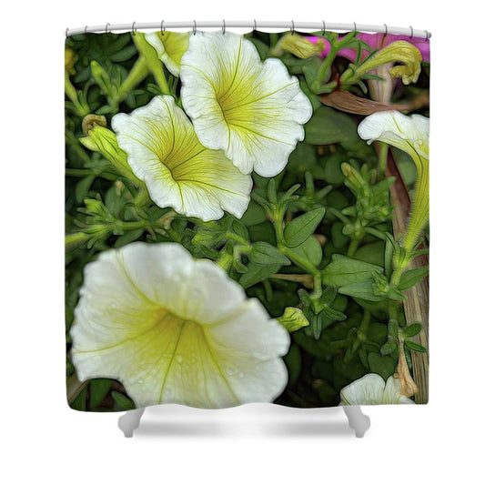 Yellow Petunias - Shower Curtain