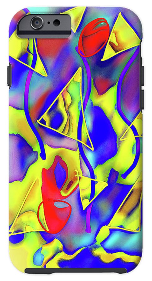 Yellow Triangles Abstract - Phone Case