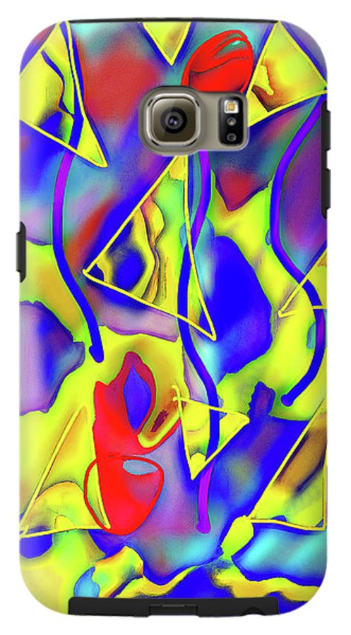 Yellow Triangles Abstract - Phone Case