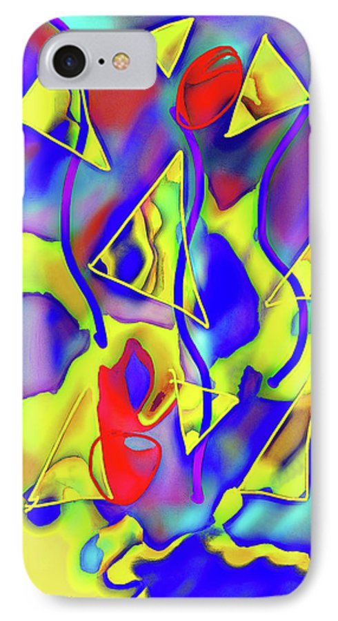 Yellow Triangles Abstract - Phone Case