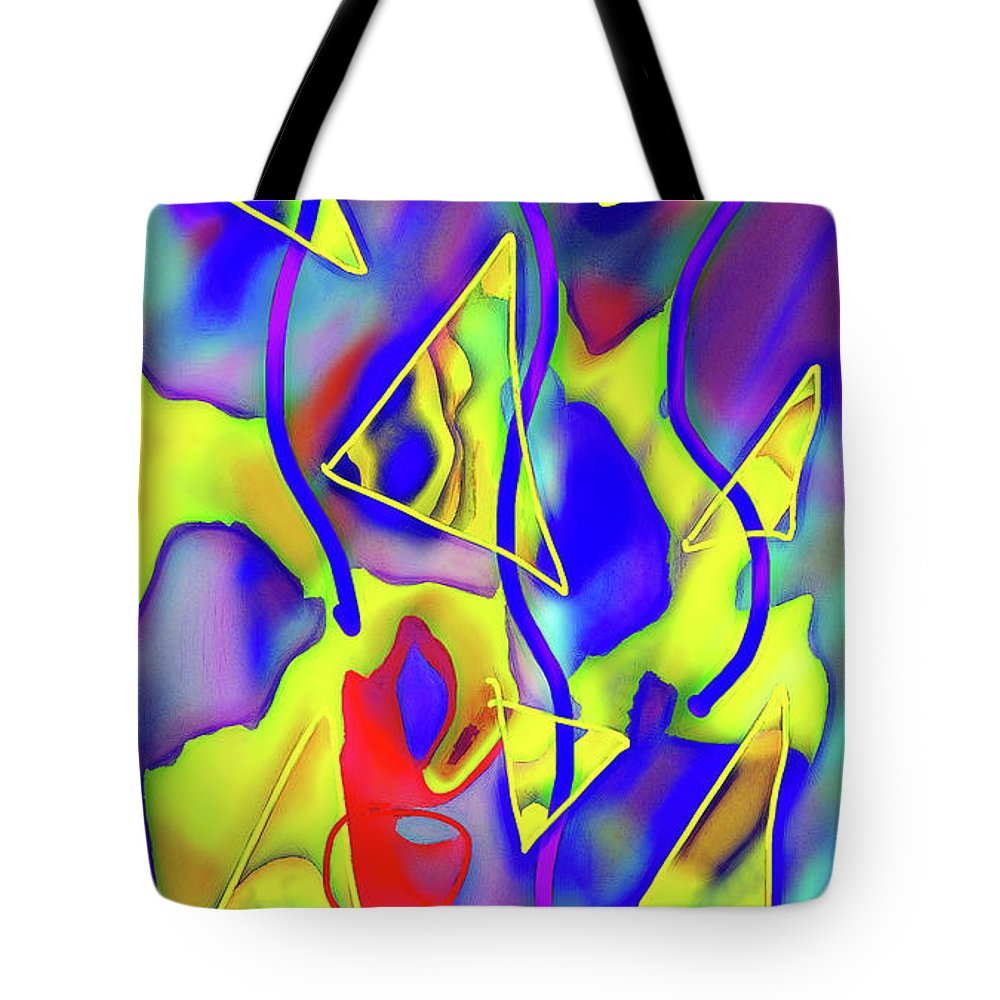 Yellow Triangles Abstract - Tote Bag