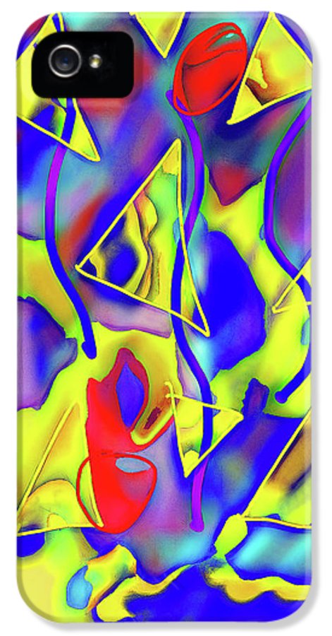 Yellow Triangles Abstract - Phone Case
