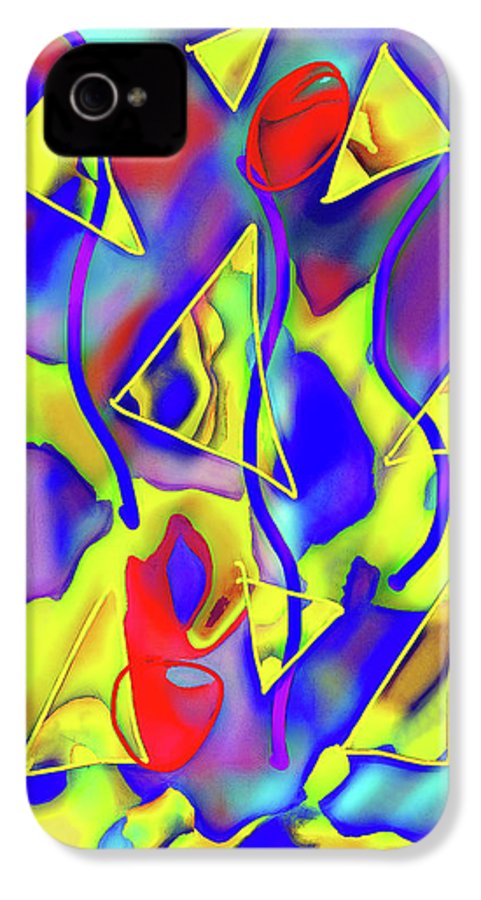 Yellow Triangles Abstract - Phone Case