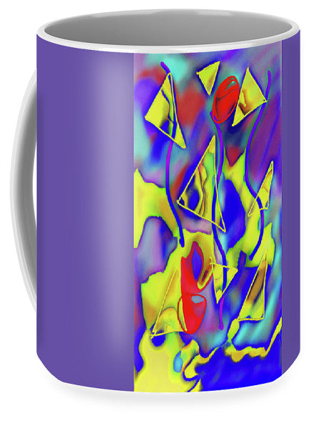 Yellow Triangles Abstract - Mug