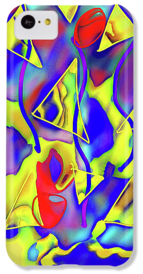 Yellow Triangles Abstract - Phone Case