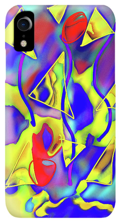Yellow Triangles Abstract - Phone Case