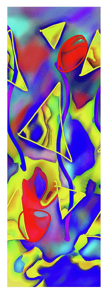 Yellow Triangles Abstract - Yoga Mat