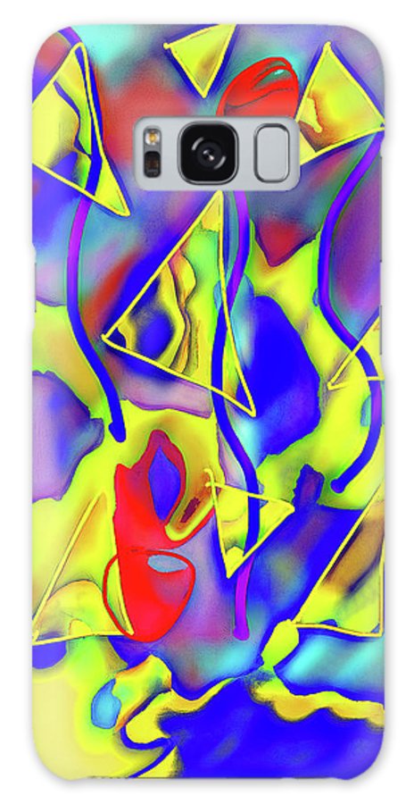 Yellow Triangles Abstract - Phone Case
