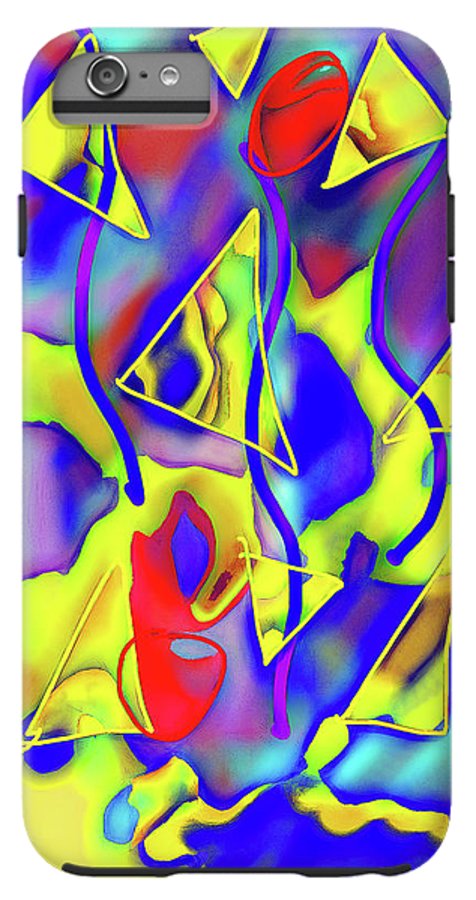 Yellow Triangles Abstract - Phone Case