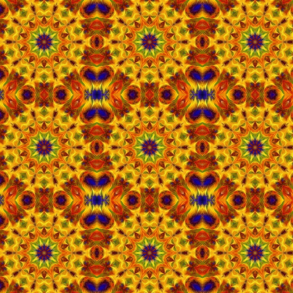 Yellow Kaleidoscope Digital Image Download