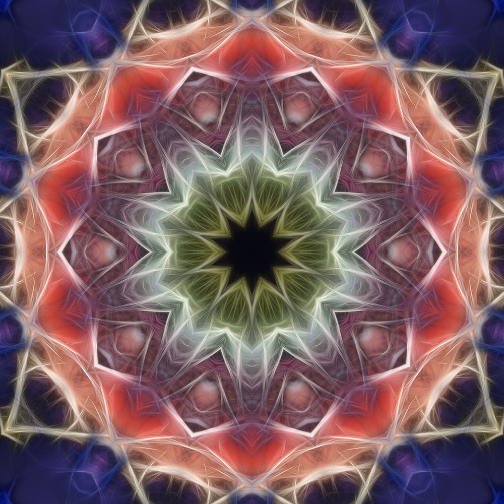 Yellow Pink Purple Kaleidoscope Digital Image Download