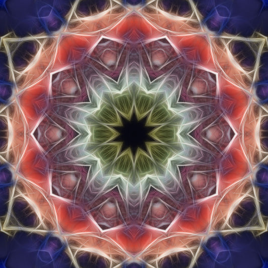 Yellow Pink Purple Kaleidoscope Digital Image Download